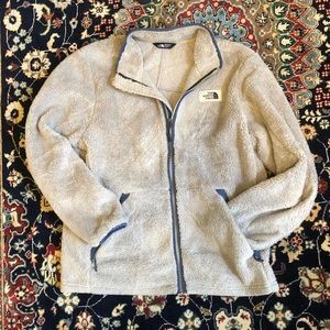 Men’s XL tan/blue fleece North Face Coat (fluffy!)